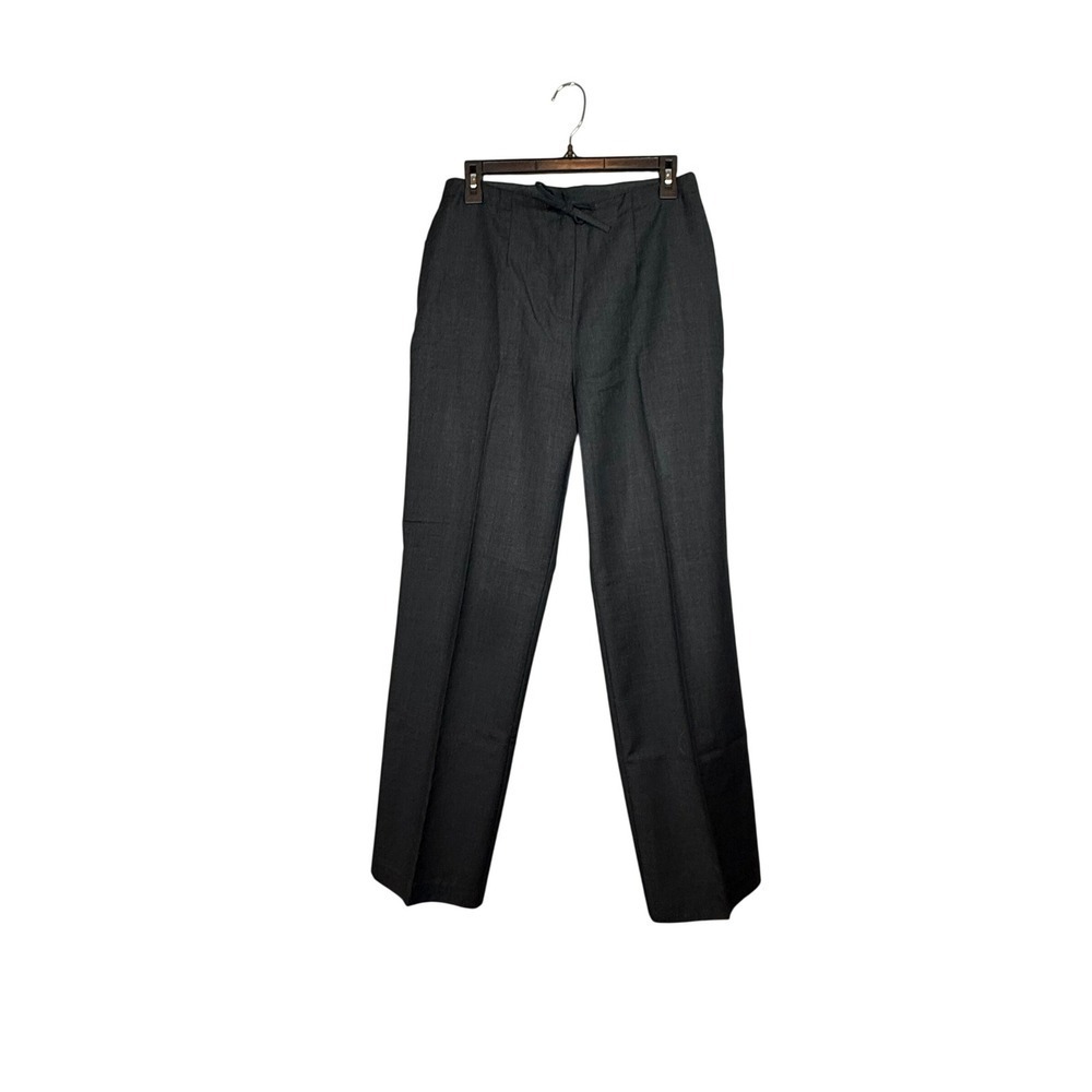 OTTO Collection 100% Wool Pants, Charcoal, High Rise Wide Leg Drawstring, Size 8